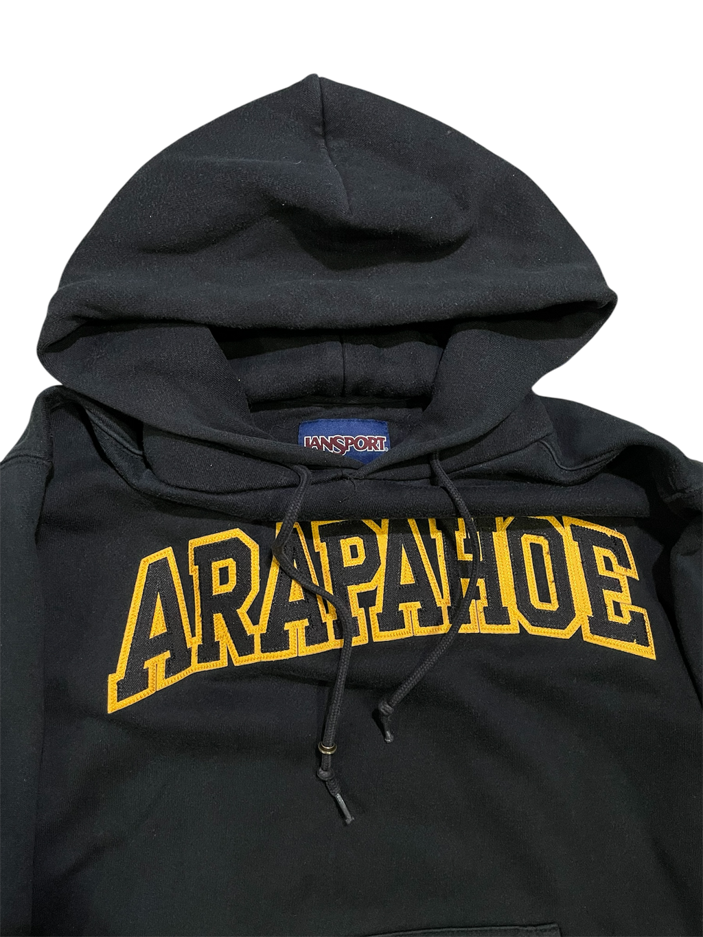 vintage jansport spellout hoodie